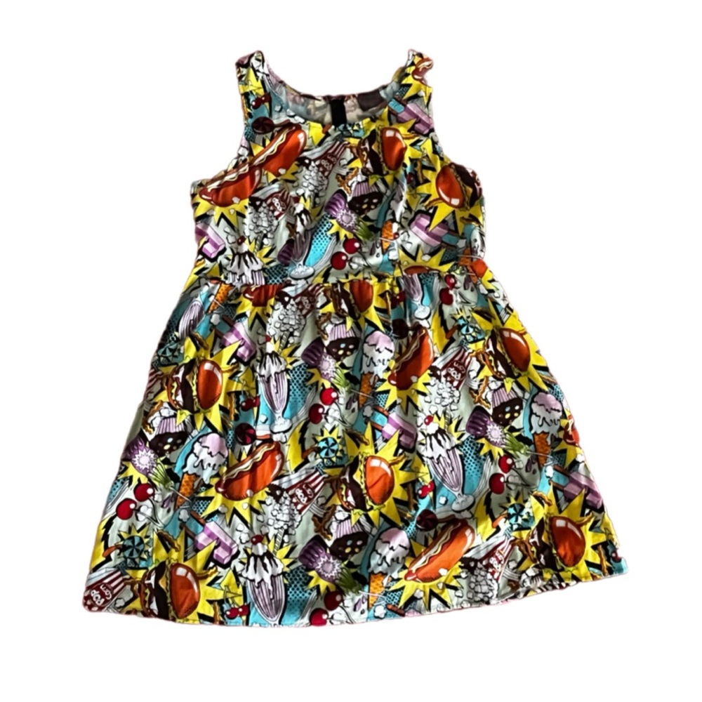Girls' Multicolor Printed Summer Dress